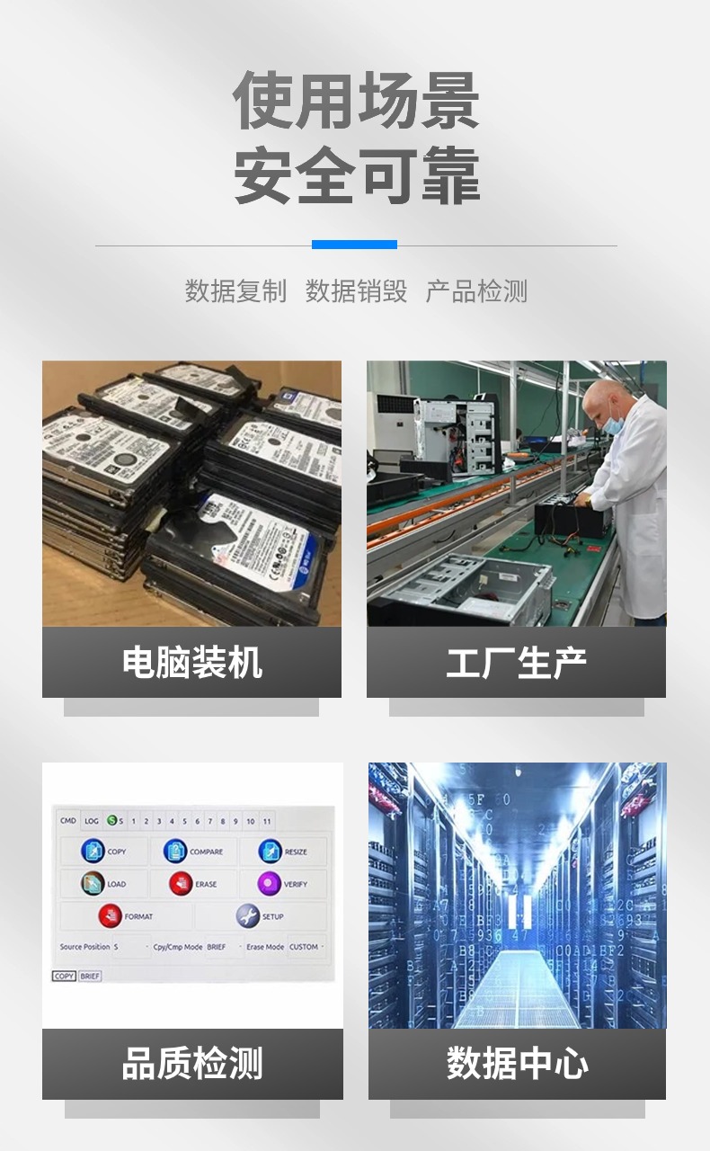 工業(yè)級(jí)多功能拷貝機(jī)支持SATA、IDE、M.2、CF等儲(chǔ)存裝置